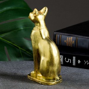 Фигура "Богиня Бастет" состаренное золото, 13х4х8см