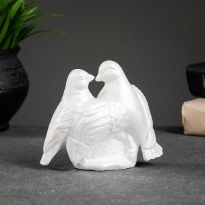 Фигурка гипс «Голуби», перламутровый, 12x12x7 см