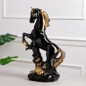 Статуэтка "Конь на дыбах", чёрная, гипс, 38 см, В АССОРТИМЕНТЕ