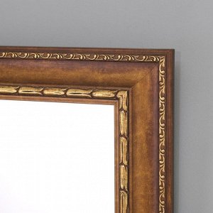 Зеркало настенное, прямоугольное мал., коричневое 39х49х1,8 см