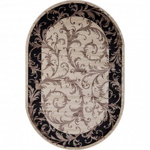 Ковёр овальный Colizey d156, размер 150x300 см, цвет cream-black