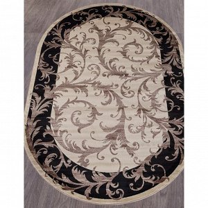 Ковёр овальный Colizey d156, размер 150x300 см, цвет cream-black