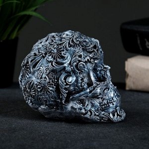 Хорошие сувениры Фигура &quot;Череп цветной&quot; состаренное серебро, 10х12х8см