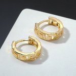 Серьги-кольца &quot;Рисунок&quot; контур, цвет золото, d=1,5