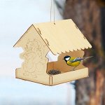 Кормушка для птиц «Лисичка с зонтиком», 19х24х21 см