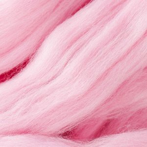 Шерсть для валяния 100% полутонкая шерсть 50 гр (055 св. розовый)