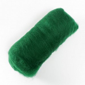 Шерсть для валяния "Кардочес" 100% полутонкая шерсть 100гр (110 зелёный)