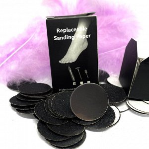 Nail&foot care Педикюрная основа (круглая) + сменные файлы (100шт) (черная уп.)