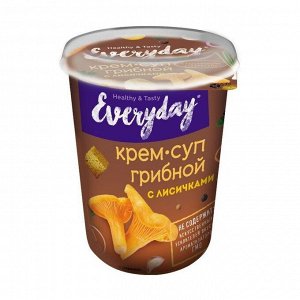 Крем-суп EVERYDAY грибной лисички/пшенич.сухарики т/с 32г (1х12)(#8) РОССИЯ (шк 7135)