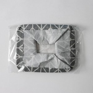Корзина для хранения с ручками Доляна «Зигзаг», 20,5*16*12 см, серая