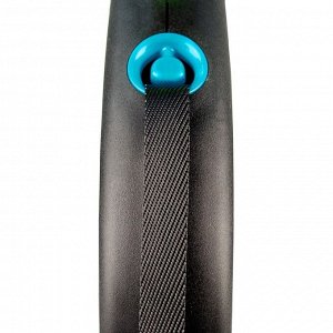 Рулетка Flexi Black Design L (до 50 кг) 5 м лента, черный/синий