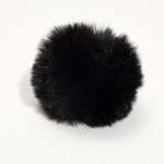 Игрушка для кошек &quot;Меховой шарик&quot;,  искусственный мех, 5 см, чёрная