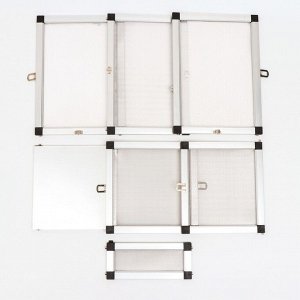 Террариум алюминевый, разборный, стенки из алюминиевой сетки, 23 х 23 х 33 см, серый