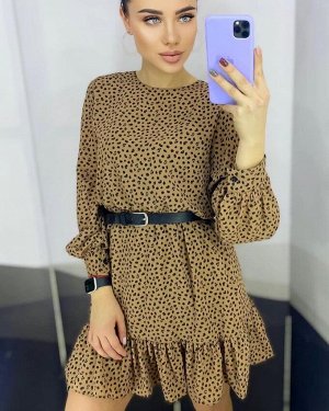 Платье 7007 "Леопард + Горошек Ремень" №2