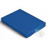 Папка-короб на резинке, Бюрократ, А4, корешок 40 мм, пластик 0.7мм, синяя