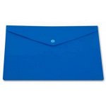 Папка-конверт на кнопке А4 глянцевый толщина 0,18,, синий, Россия