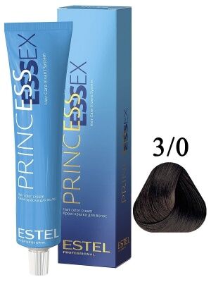 ESTEL PRINCESS ESSEX, 3/0 Крем-краска темный шатен, 60мл