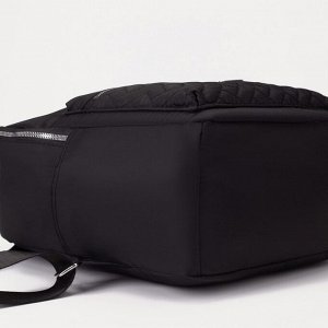 Рюкзак, отдел на молнии, 2 наружных кармана, 2 боковых кармана, цвет чёрный