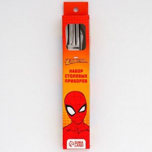 MARVEL Набор детских столовых приборов, вилка и ложка, Человек-паук