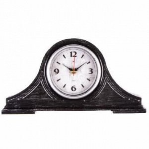 Настольные часы "21 Bek"  1834-006 35х18 см, корпус черный с серебром "Классика"  "Рубин"
