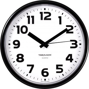 Часы настенные TROYKA диаметр 23 см, производство Белоруссия