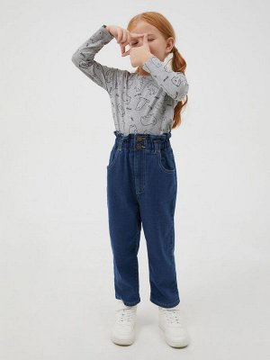 Брюки джинсовые (утепленные) детские для девочек Yuna синий