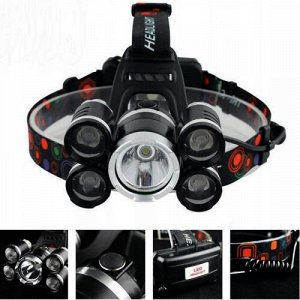 Налобный фонарь High power Headlamp 5*Cree T6 оптом