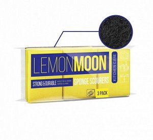 "Lemon Moon" Набор губок для посуды 3шт. 9,4х7х4,4см L007