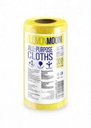 "Lemon Moon" Набор салфеток вискозных в рулоне 30шт. 23х25см L406