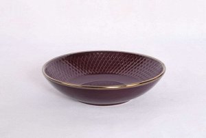 "Ornament" Burgundy Тарелка суповая 20см