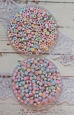 Бусины с рисунком сердечки, смайлики, 28 гр, 5мм