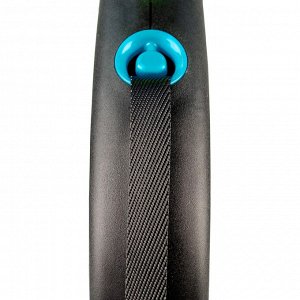 Flexi рулетка Black Design M (до 25 кг) 5 м лента черный/синий