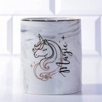 Кружка &quot;Magic&quot;, серый мрамор, 8 х 9,5 см
