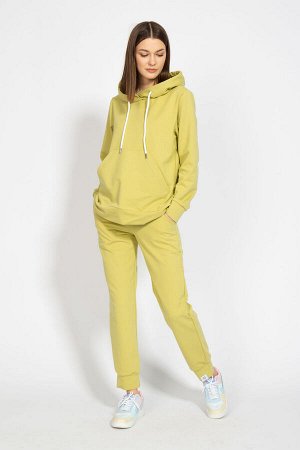 Костюм Костюм Kivviwear 4016-4040 лимонный хаки 
Состав: ПЭ-24%; Хлопок-70%; Эластан-6%;
Сезон: Весна

Костюм CLASSIC с брюками средней посадки с карманами в боковых швах. Обработка низа брюк манжета