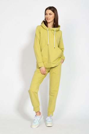 Костюм Костюм Kivviwear 4016-4040 лимонный хаки 
Состав: ПЭ-24%; Хлопок-70%; Эластан-6%;
Сезон: Весна

Костюм CLASSIC с брюками средней посадки с карманами в боковых швах. Обработка низа брюк манжета