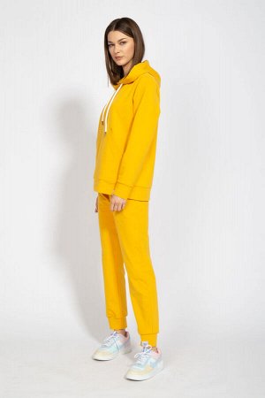 Костюм Костюм Kivviwear 4016-4040 медовый желтый 
Состав: ПЭ-24%; Хлопок-70%; Эластан-6%;
Сезон: Весна

Костюм CLASSIC с брюками средней посадки с карманами в боковых швах. Обработка низа брюк манжет