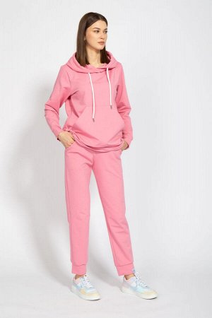 Костюм Костюм Kivviwear 4016-4040 розовый 
Состав: ПЭ-24%; Хлопок-70%; Эластан-6%;
Сезон: Весна

Костюм CLASSIC с брюками средней посадки с карманами в боковых швах. Обработка низа брюк манжета. Ткан