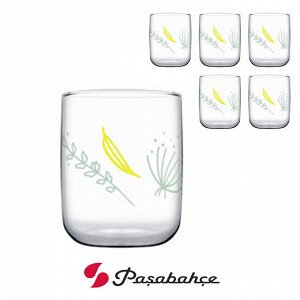 Набор стаканов Pasabahce "Pollen" с рисунком / 6 шт, 280 мл