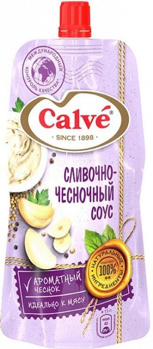 Соус Calve Сливочно-чесночный д/п 230г /28