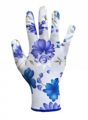 Перчатки садовые нейлоновые с нитриловым покрытием