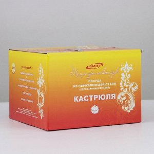 Кастрюля «Классика-прима», 3 л, d=20 см, с теплораспределительным слоем, металлическая крышка