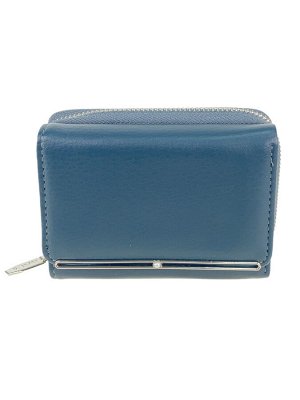 Небольшой женский кошелёк из мягкой искусственной кожи, цвет синий