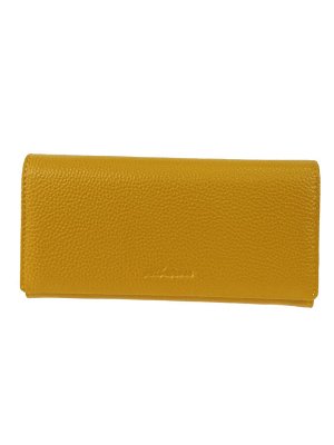 Женский кошелёк-портмоне из натуральной кожи, цвет желтый