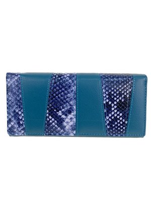 Женский кошелёк-портмоне из искусственной кожи, цвет бирюза