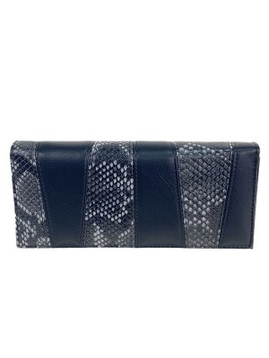 Женский кошелёк-портмоне из искусственной кожи, цвет черный