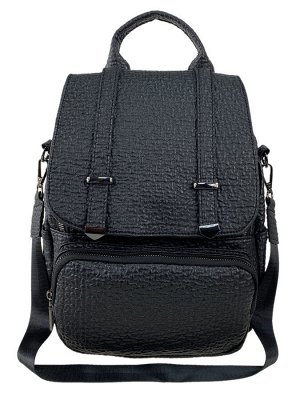 Сумка-рюкзак из искусственной кожи, цвет чёрный