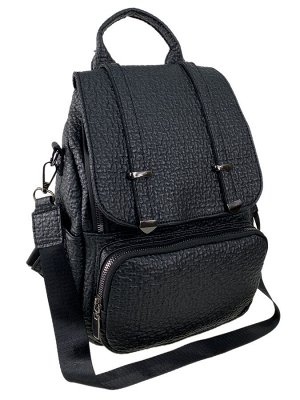 Сумка-рюкзак из искусственной кожи, цвет чёрный