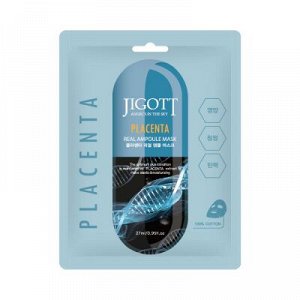 JIGOTT, Тканевая маска для лица ФИТОПЛАЦЕНТА PLACENTA Real Ampoule Mask, 27 мл, арт.280191