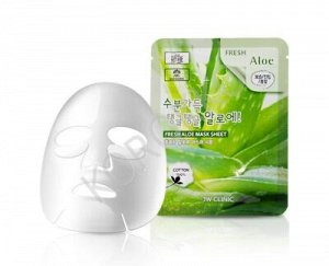 3W CLINIC, Тканевая маска для лица АЛОЭ Fresh Aloe Mask Sheet, 23 мл, арт.370075