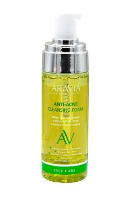 ARAVIA Laboratories А011, Пенка д/умывания с коллоид.серой и экстр.женьшеня Anti-Acne Clean.Foam,150